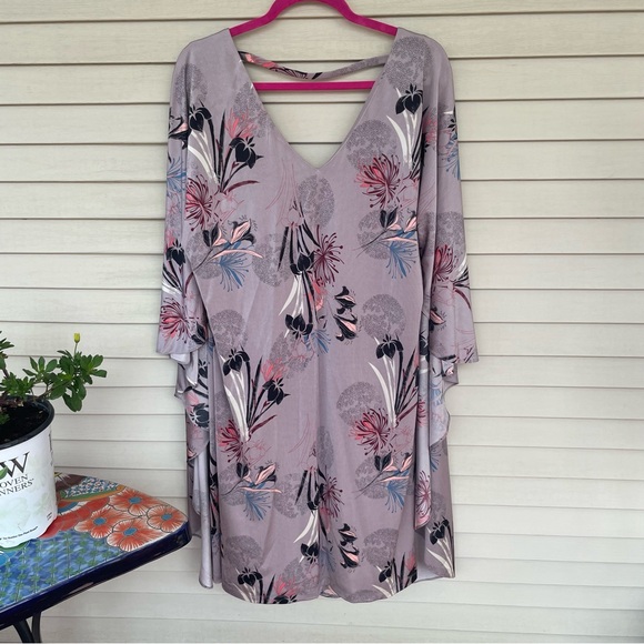 BIBA Floral Cape Dress Size 20 - Picture 6 of 11